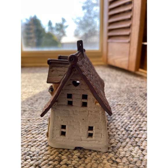Windy Meadows Pottery KEEPTRYST INN Candle House Unsigned Jan Richardson - Picture 4 of 7